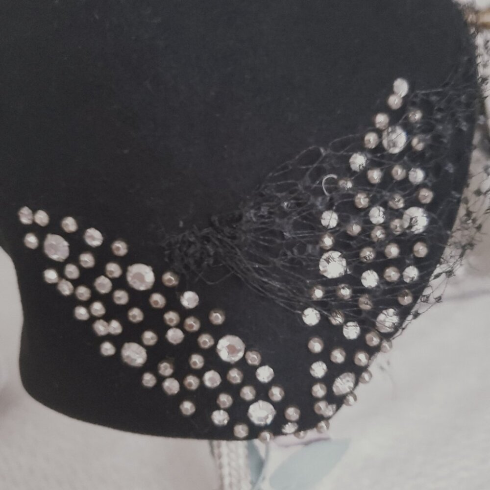 Rare EXCELLO Crystals Vintage Hat Geo. W. Bollman Saks Fifth Avenue - Picture 12 of 14